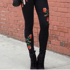 Topshop embroidered Jamie Jean